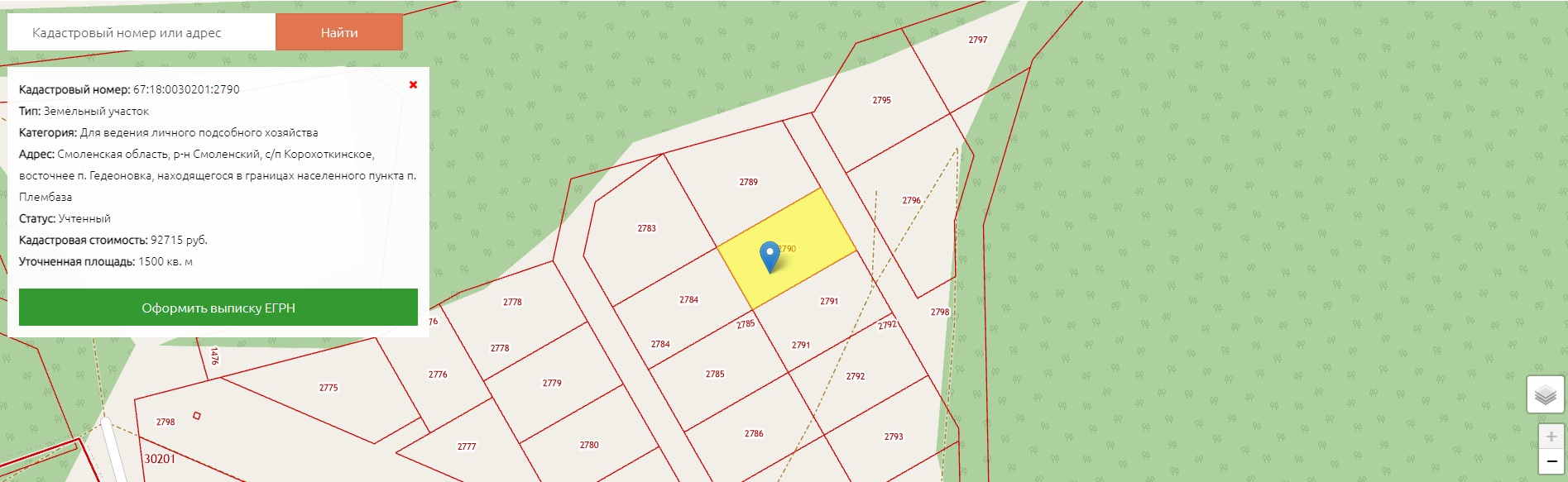 Статус участка